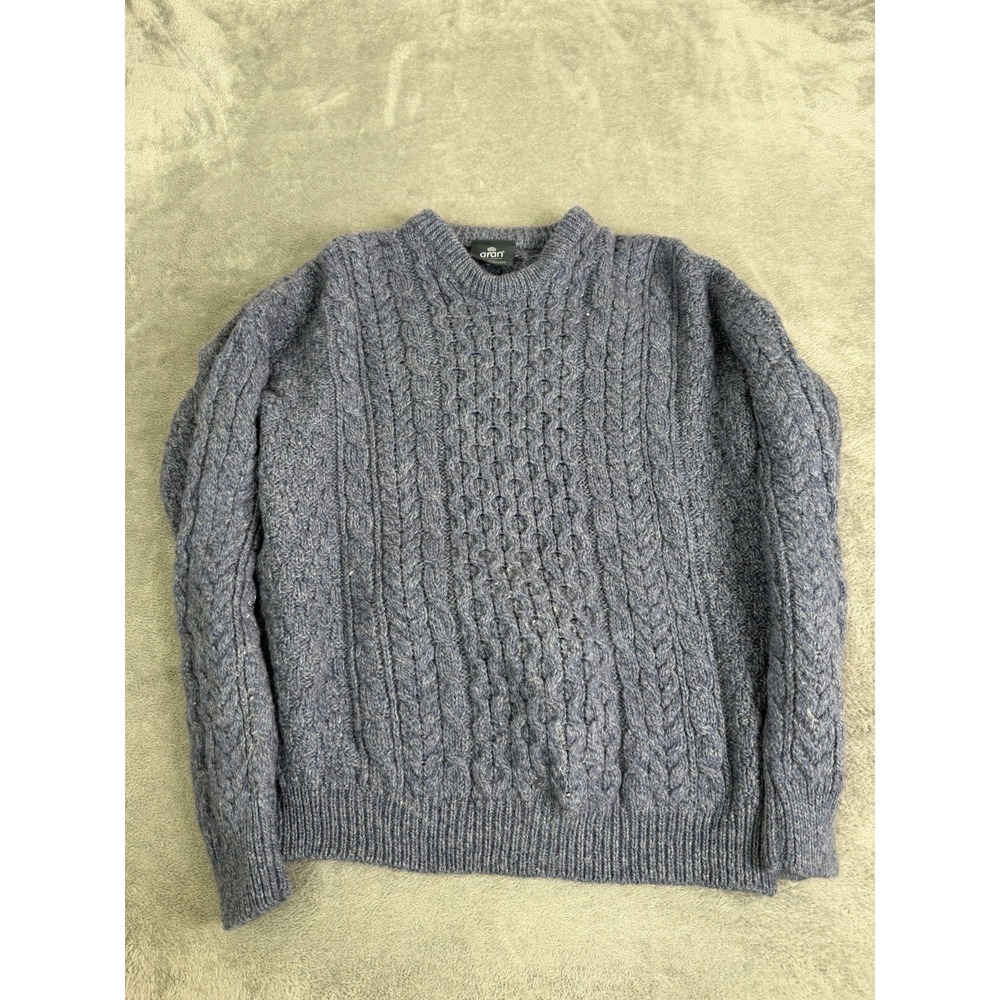 Aran Crafts Wool Sweater Women's Size XS Knit Sweater Blue NWOT